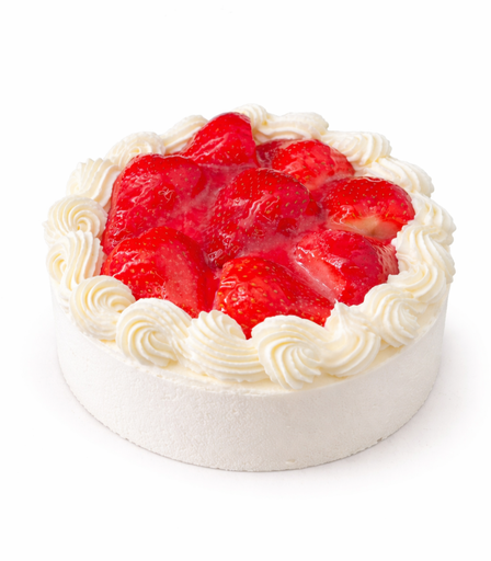 Tarta de fresas con nata